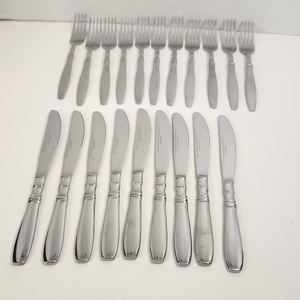 20 Pc Lot Reed & Barton BROMPTON Stainless Silverware Heritage Mint 11Fk 9Kn